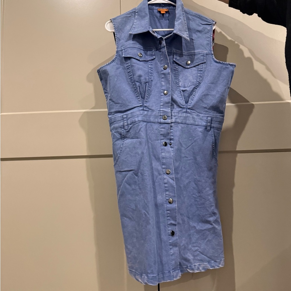 Scully Sleeveless Light Blue Denim Dress
